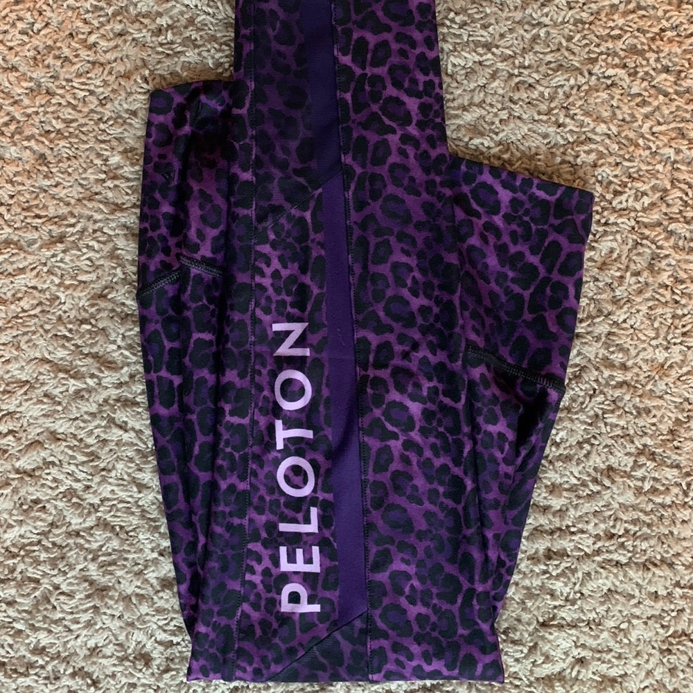 Peloton Purple leopard print leggings